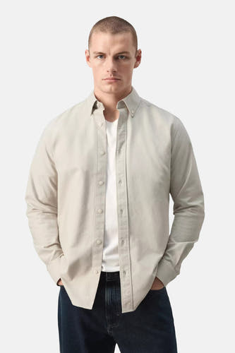 Hemd met lange mouwen - beige