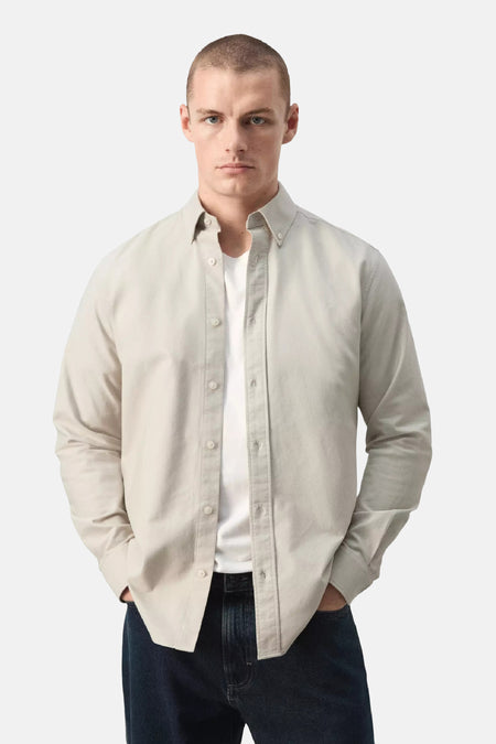 Hemd met lange mouwen - beige