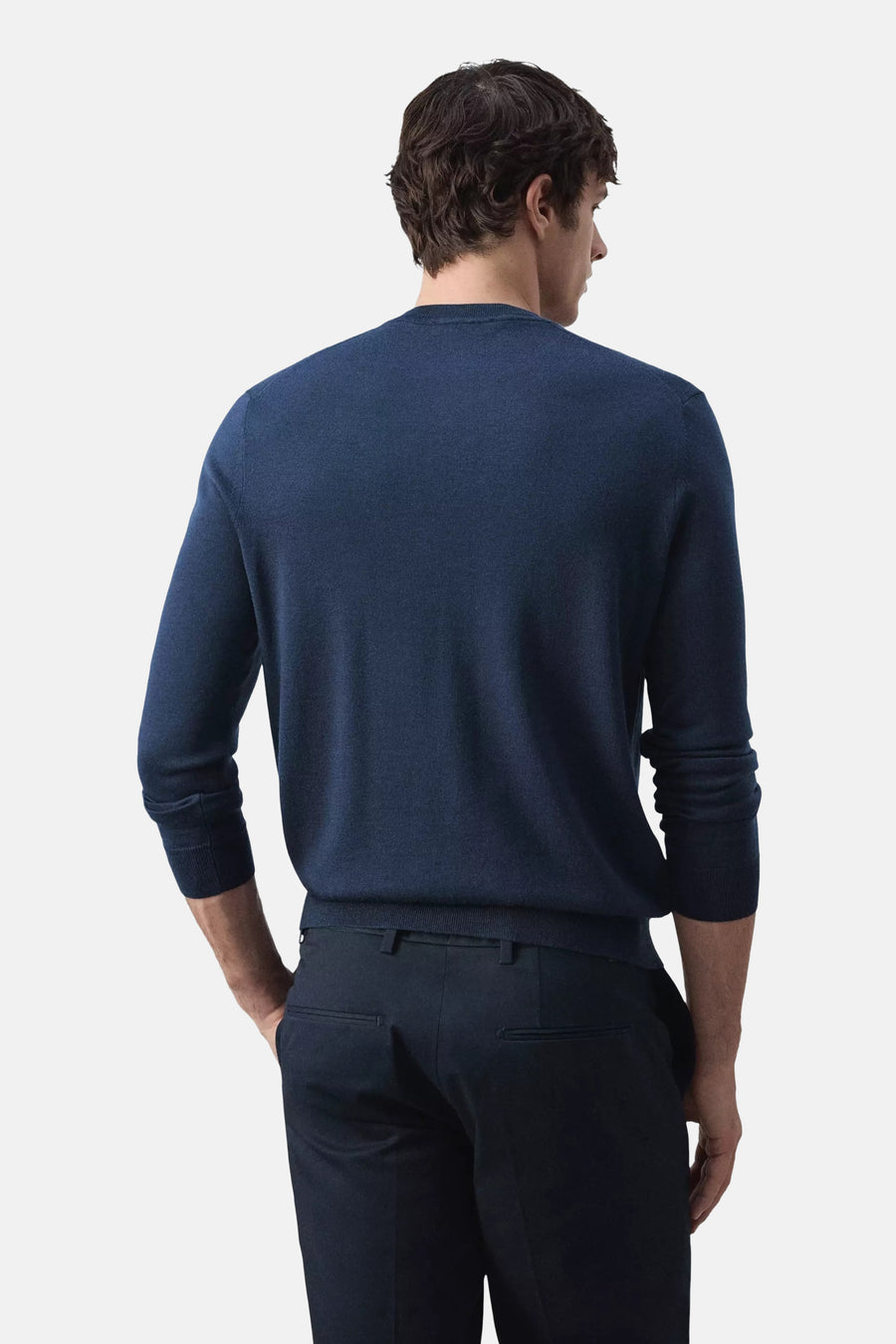 Pull col O - bleu