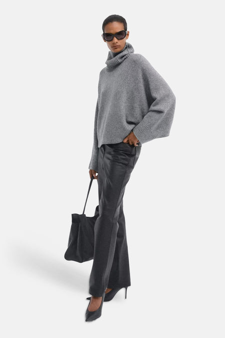 Pull à col roulant - gris