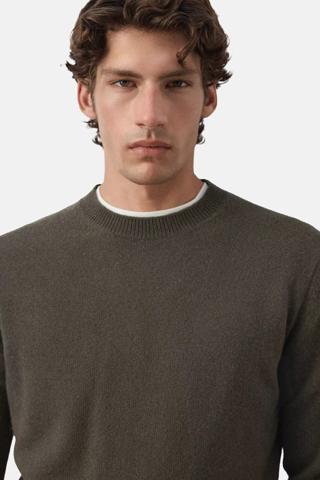 Pull O-hals - khaki