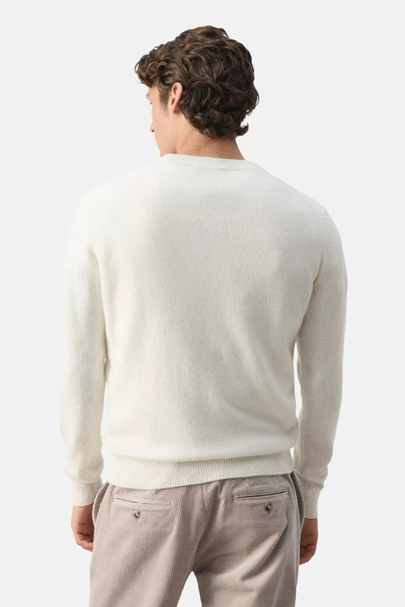 Pull O-hals - ecru