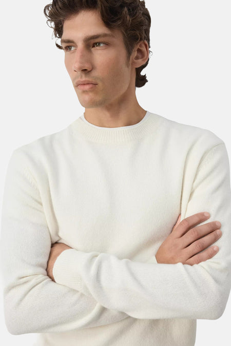 Pull O-hals - ecru
