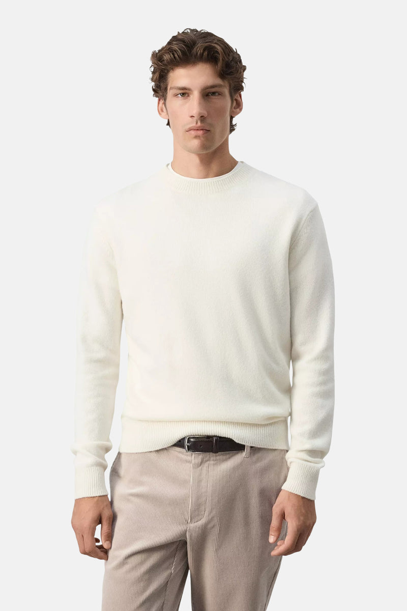 Pull O-hals - ecru