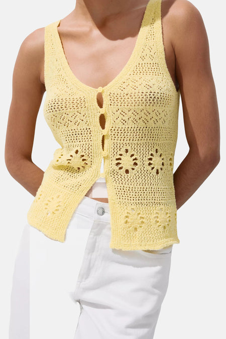 Gilet zonder mouwen - geel