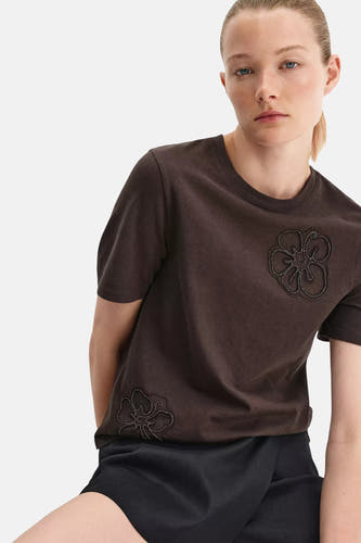 T-shirt met korte mouwen - bruin