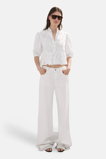 Blouse à manches courtes - blanc