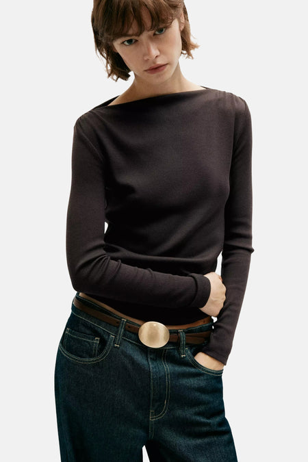 T-shirt met lange mouwen - bruin