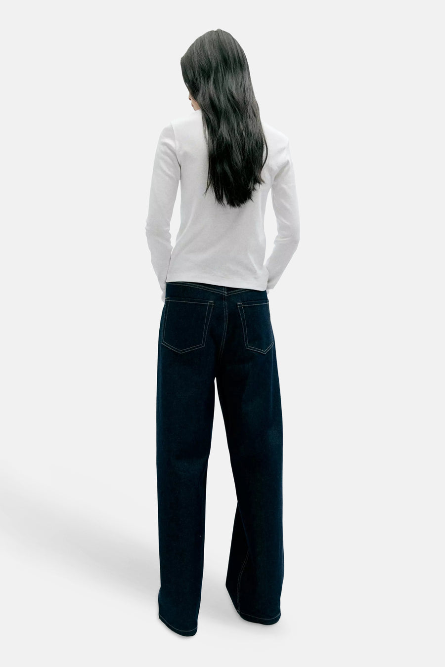 Top uni manche longue blanc - MANGO