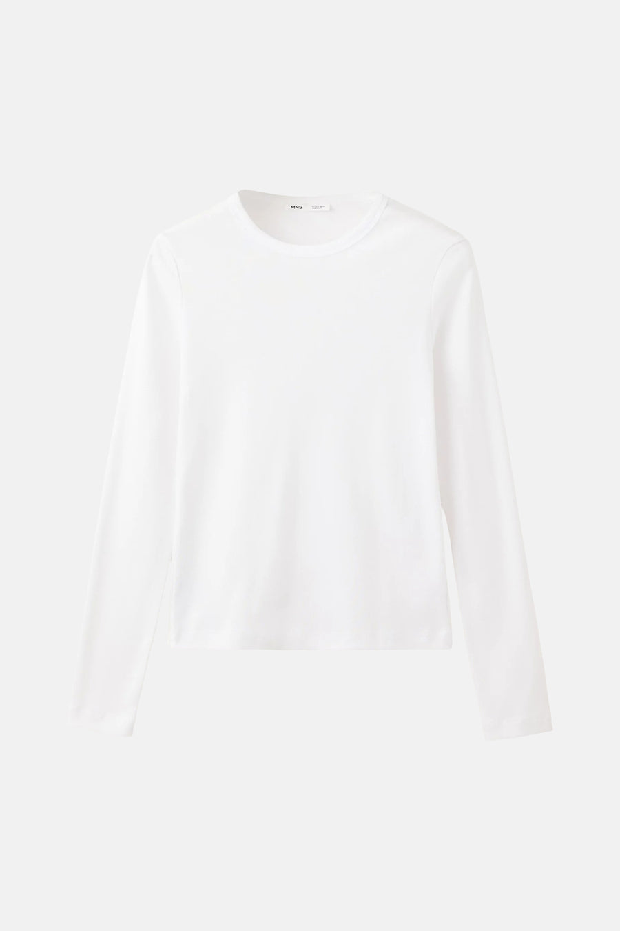 Top uni manche longue blanc - MANGO