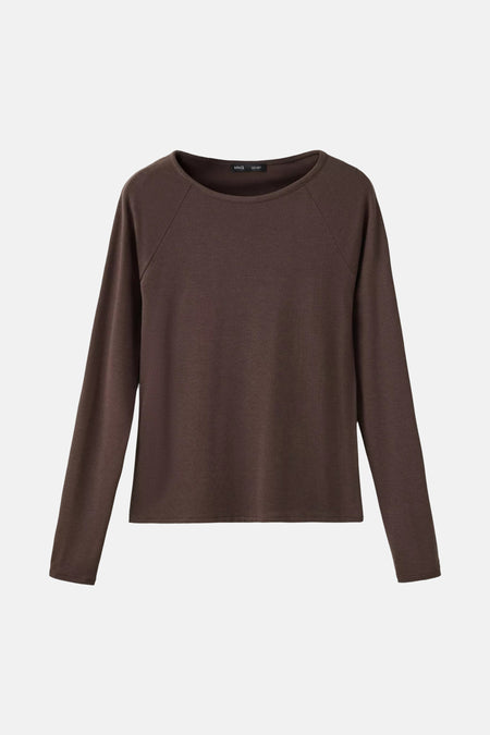 T-shirt met lange mouwen - bruin