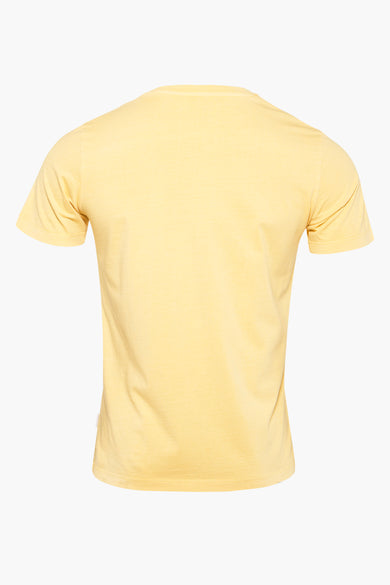 Gele korte mouwen t-shirt van SCALPERS, achterzijde weergegeven, eenvoudig en glad design
