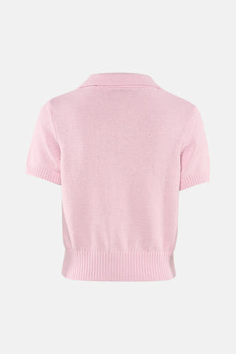 Pull met korte mouwen - roze