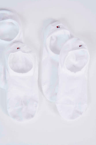 Witte sokken van TOMMY JEANS, enkelhoogte, met een klein logo op de bovenkant van de voet.
