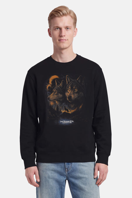 Sweater O-hals - zwart