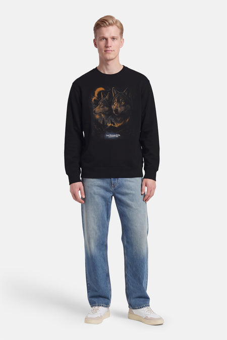 Sweater O-hals - zwart