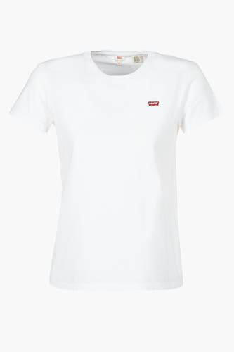 Wit T-shirt van Levi's met een klein, rood logo op de borst.