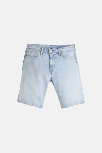 Lichtblauwe denim shorts van Levi's® met vijf zakken en klassieke pasvorm, front view