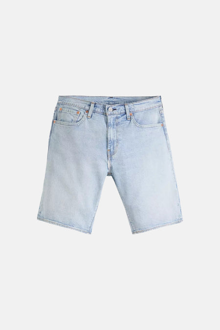 Lichtblauwe denim shorts van Levi's® met vijf zakken en klassieke pasvorm, front view