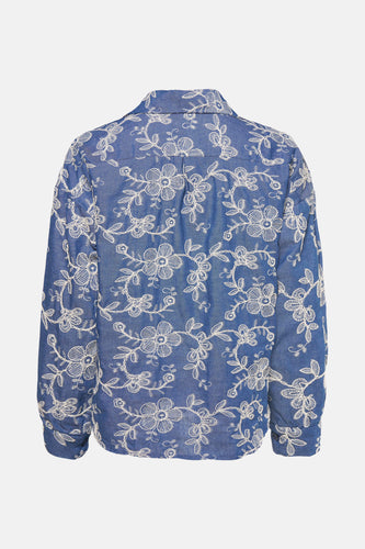 Hemd met lange mouwen - Mid blue denim - Terra di Siena