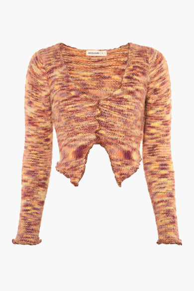 Maillot orange de 24 couleurs avec un motif rayé et une partie avant boutonnée.