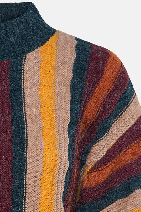 Pull à col rond - multicolore