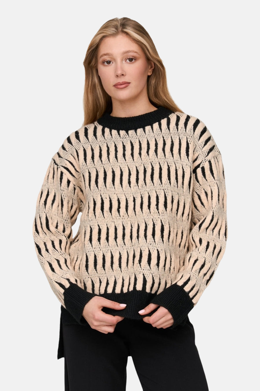 Pull à col rond - Multicolore - 24 colours GmbH - 1