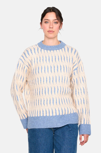 Pull à col rond - bleu - 24 colours GmbH - 4