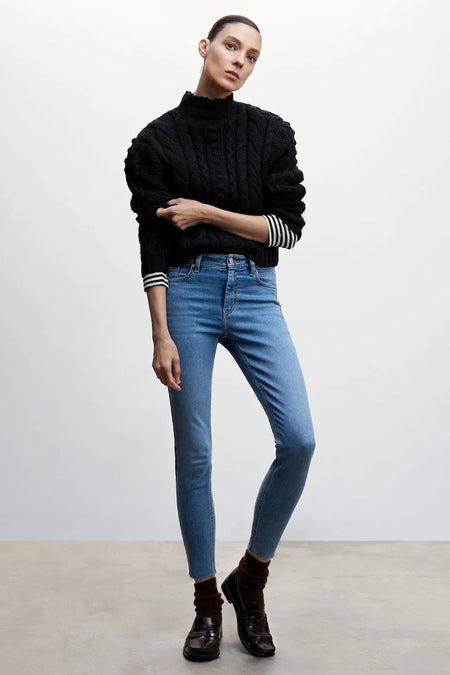 Skinny jeans - mid blue denim