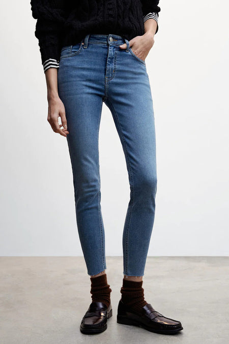 Skinny jeans - mid blue denim