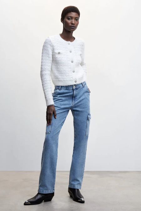 Straight jeans - mid blue denim