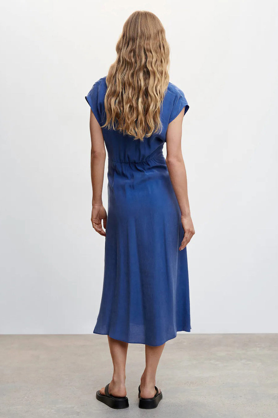 Kleedje met korte mouwen - blauw