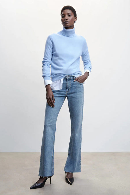 Straight jeans - mid blue denim