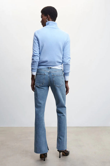 Straight jeans - mid blue denim