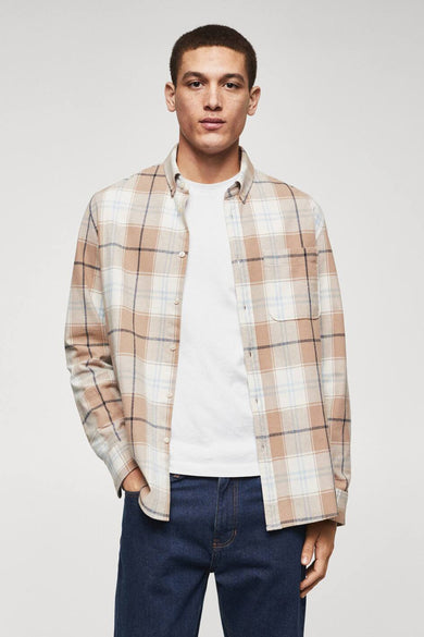 Hemd met lange mouwen - beige