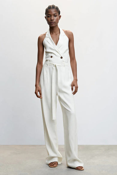 Jumpsuit wit - MANGO