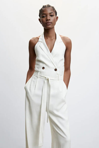 Jumpsuit wit - MANGO