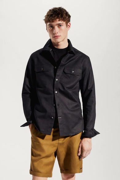 Chemise &agrave; manches longues - noir