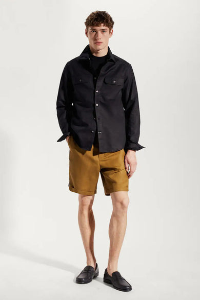 Chemise &agrave; manches longues - noir