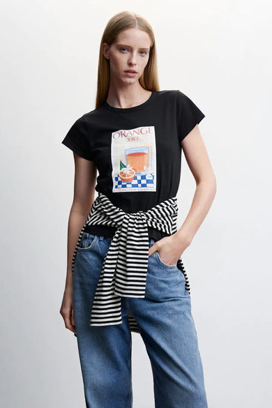 T-shirt - zwart