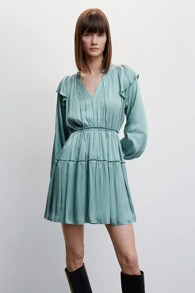 Kleedjes (lange mouwen) blauw - MANGO