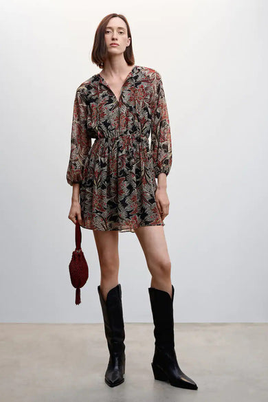 Kleedje met lange mouwen - zwart