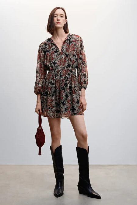 Kleedje met lange mouwen - zwart