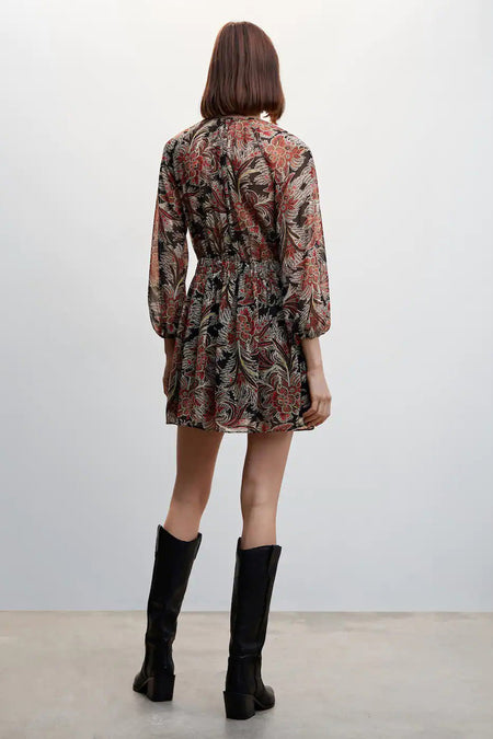 Kleedje met lange mouwen - zwart