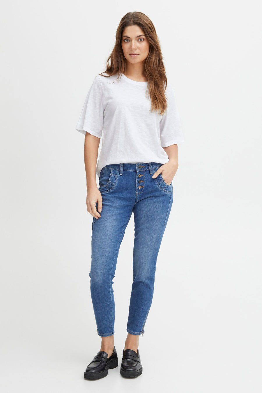 T-shirt met korte mouwen - wit - PULZ