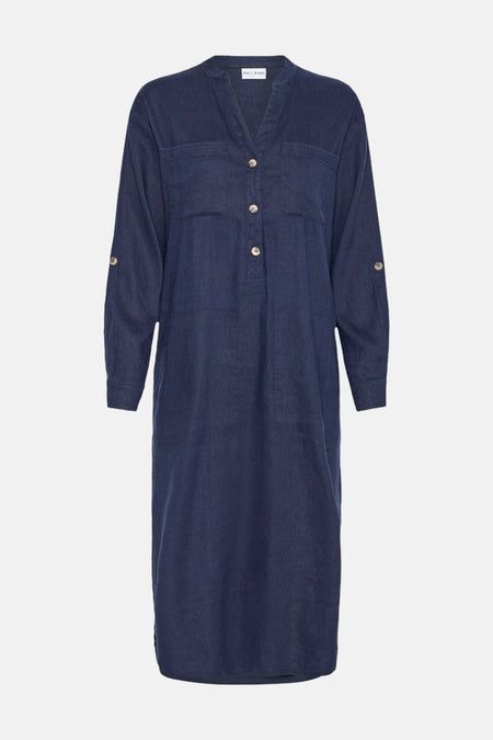 Kleedje met lange mouwen - Donkerblauw