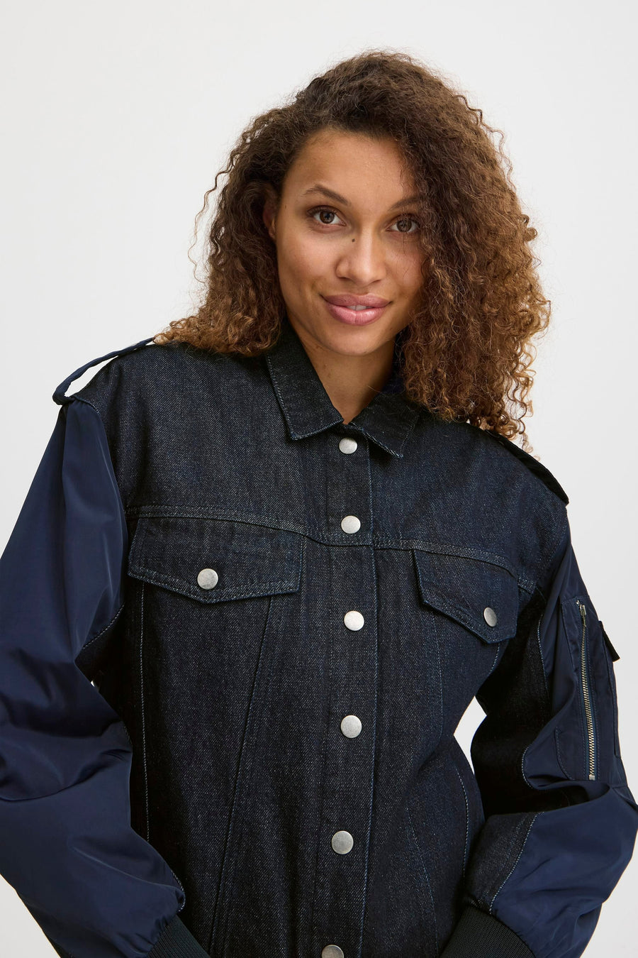 Jeansjas - dark blue denim - PULZ
