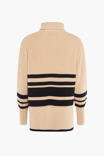 Pull à col roulé - beige