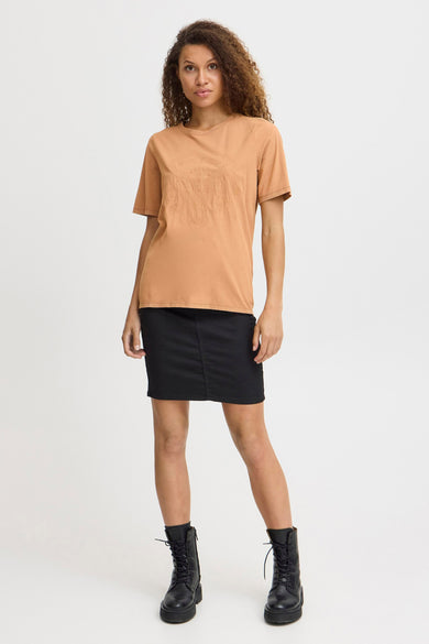 Top uni manche courte Beige - PULZ