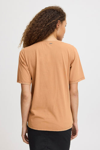 T-shirt met korte mouwen - beige - PULZ